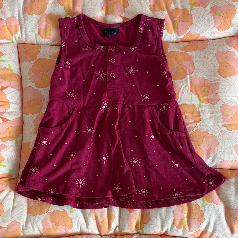 Little Bipsy Burgundy Star Tank Top